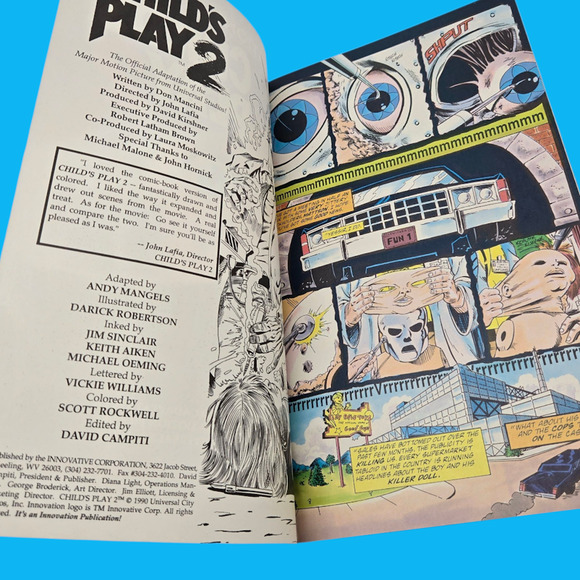 Chucky 1990 Innovation Child's Play 2 The Official Film Adaptation Graphic Novel - Picture 6 of 16